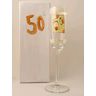 Hand-Painted Glass Champagne Flute